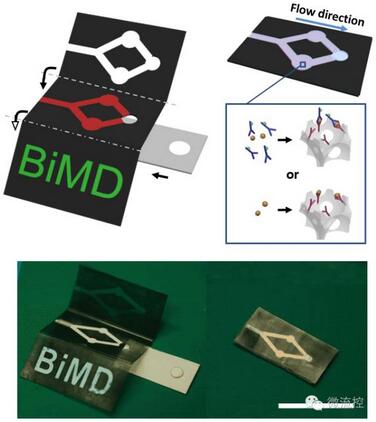 可用于熒光增強(qiáng)和非標(biāo)記檢測(cè)的光子晶體三維折紙微流控芯片