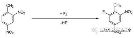 元素氟直接對(duì)1-甲基-1,4-二硝基苯的氟化反應(yīng)