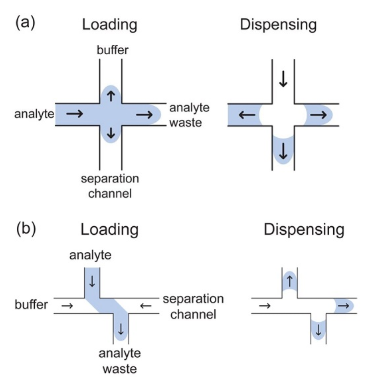 電泳微芯片中的樣品注入方法的實(shí)例