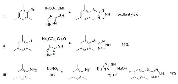 圖1. 唑草胺關鍵中間體的傳統(tǒng)合成方法